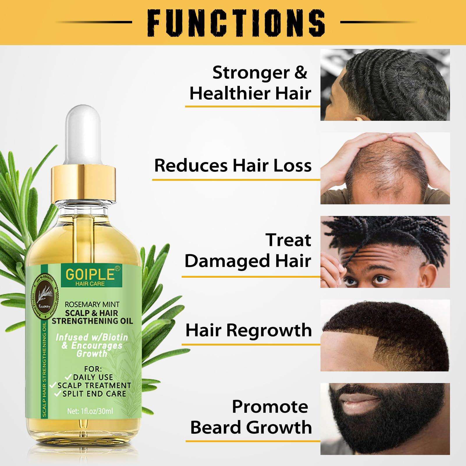 Goiple Natural Wave Pomade for Men Strong Hold, Easy Wash 360 Wave Training Hair Cream, Waves Grease for Men Promotes Layered Waves, Moisture, Control and Silky Shine with Rosemary Oil for Hair Growt Set