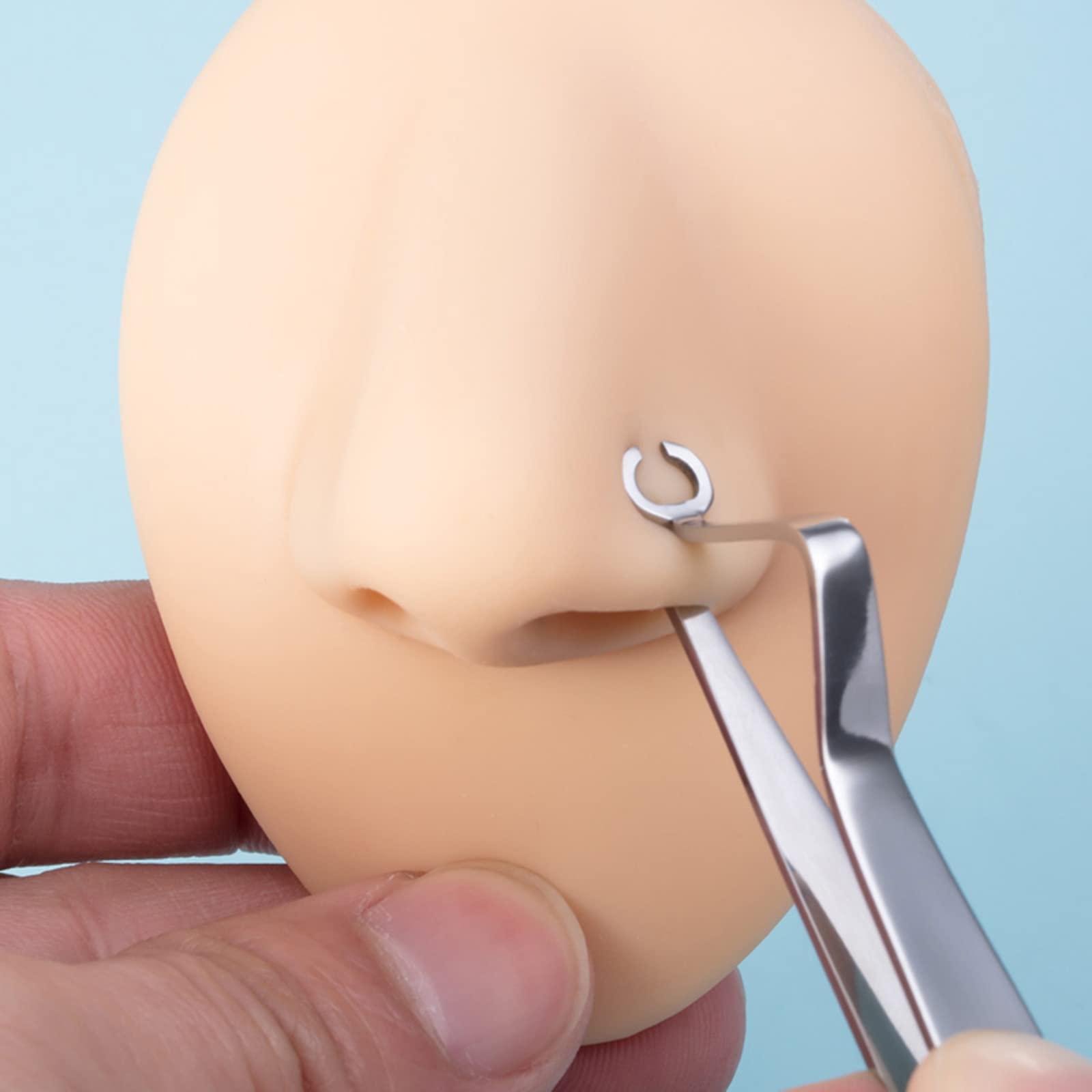 YZYDF YZYDF Body Piercing Tool Body Piercing Forceps Ear Piercing Clamp Piercing Tool Stainless Steel Material Ear Piercing Plier, As Picture Shows