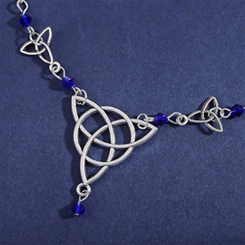 Bomine Bomine Boho Head Chain Crystal Hair Chain Forehead Festival Wedding Headpieces Hair Acessories for Women and Girls (Blue)