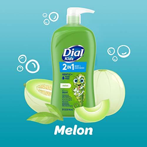 Dial Dial Kids 2-in-1 Body+Hair Wash, Melon, 32 fl oz (Pack of 2)