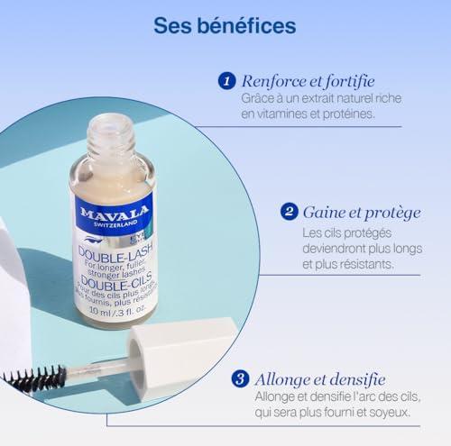 MAVALA Mavala Double Lash Nutritive Eyelash Serum for the Appearance of Longer Lashes, Natural Looking, Denser Lashes + Eyebrows, 0.3 Ounce Bottle (1 Pack)