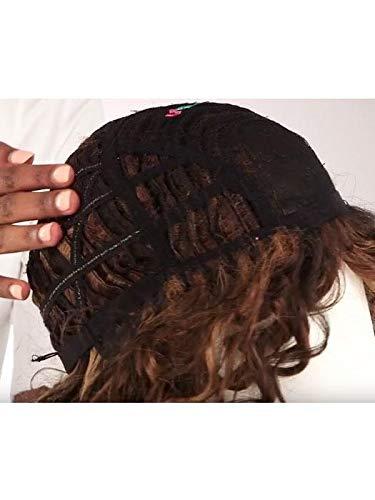 Vivica Vivica Oprah-2 Wig Color FS1B/33 Fox Wigs 6.5" Length Loose Mixed Spural Curls Synthetic Fiber Side Skin Part Pure Stretch Cap African American Black Womens Bundle MaxWigs Hairloss Booklet
