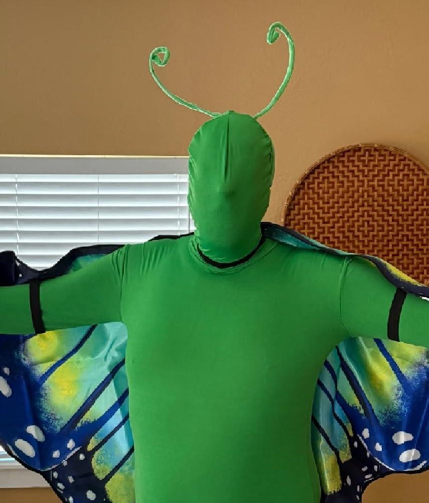 DaliDali Bug Headband Green, Insect Antennae Antenna, Ant Headband, Alien Headband, Bee Headband, Butterfly Headband, Bug Costume for Halloween Festival Cosplay Party Makeup Face Washing, Not for Kis!
