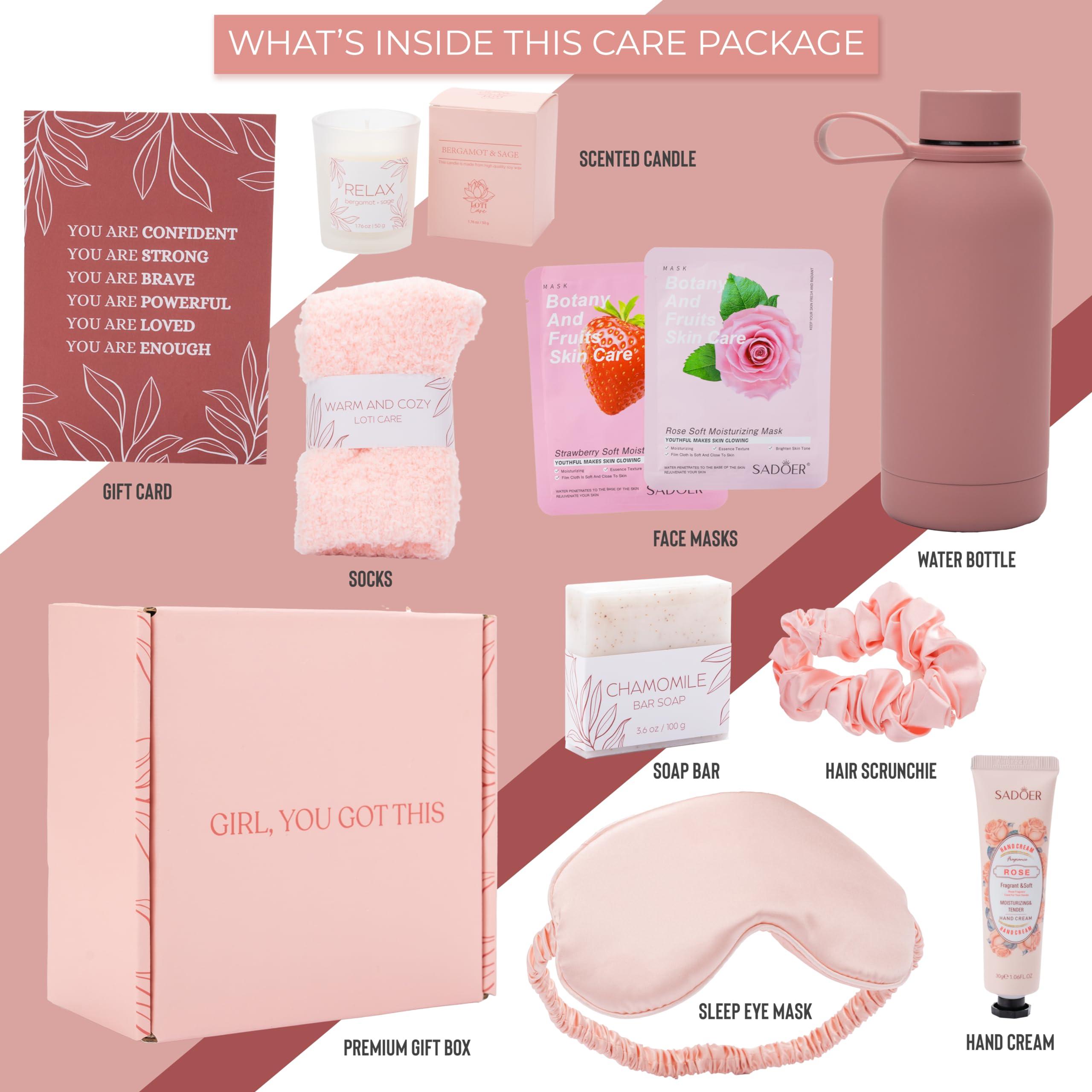 Loti Care Get Well Soon Gift Baskets for Women, Care Package for Women, Get Well Gifts for Women, Feel Better Gifts, Post Surgery Gifts for Women, Get Well Care Packages for Women, Non-Slip Socks