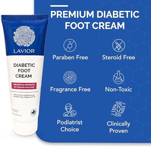 Lavior Lavior Diabetic Foot Cream - Intensive Moisturization & Relief | Natural & Non-Toxic | Doctor Recommended, Clinically Proven | Hypoallergenic, Vegan | Made in USA