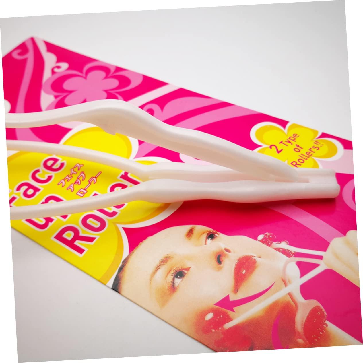 FRCOLOR FRCOLOR 3pcs 2 1 3D face Roller Beauty face Slimmer Girls Chin Remover Lifting up Tightening Roller Massage Roller Face Massager for Slimming Chin Massage Wheel Three Generations Compact