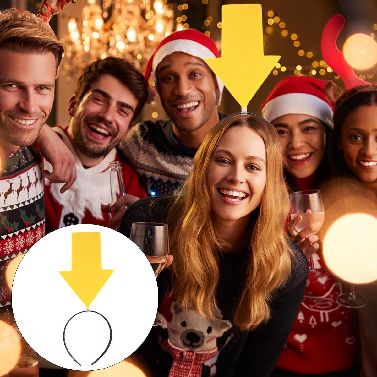 Homoyoyo Homoyoyo 14pcs Arrow Headband Halloween Funny Headband Arrow Cosplay Hair Hoop Hair Band Hair Halloween Headpiece for Halloween Party Carnival Party Photo Props (Yellow)