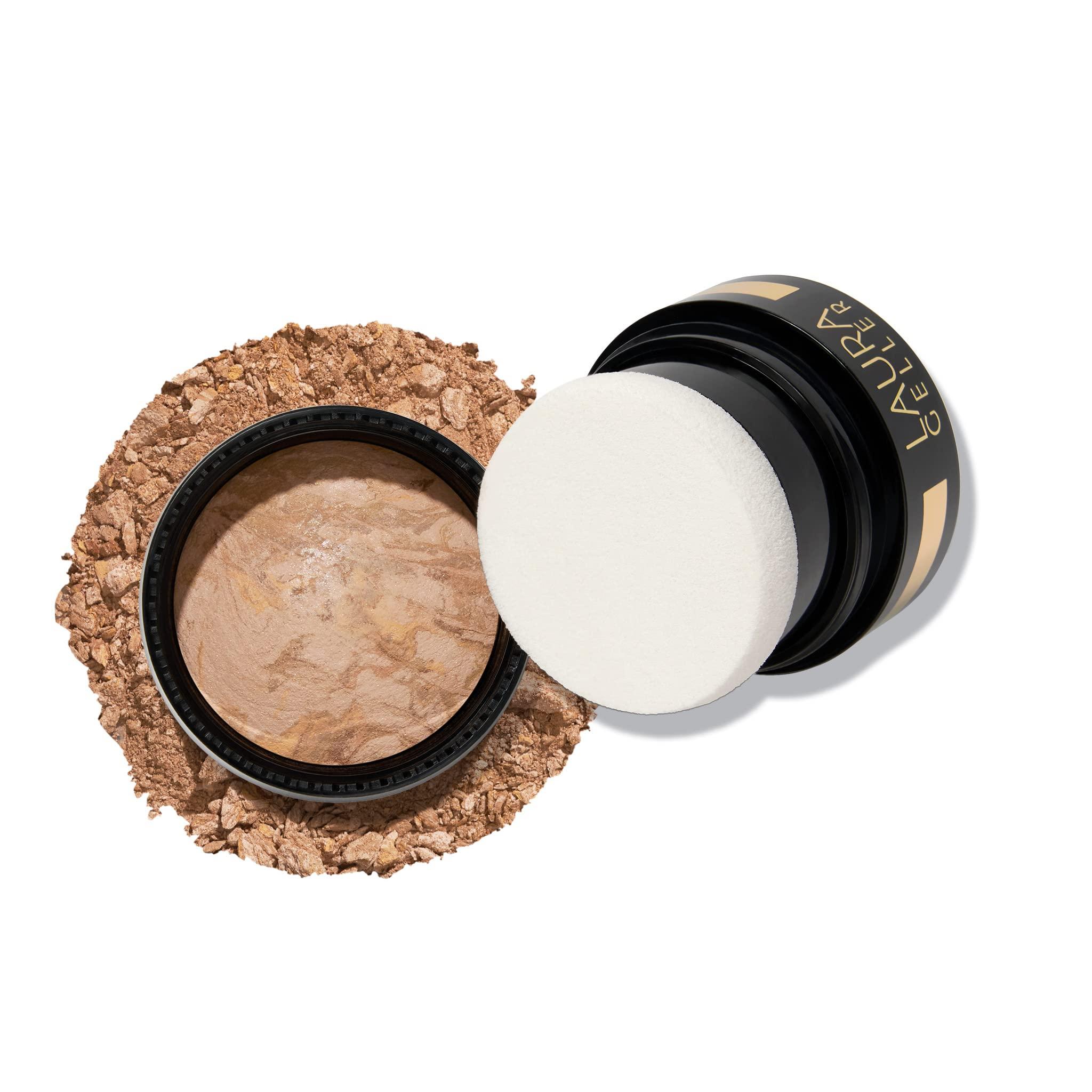 LAURA GELLER NEW YORK LAURA GELLER NEW YORK Award-Winning Baked Balance-n-Brighten To Go Color Correcting Powder Foundation - Medium - Buildable Light to Medium Coverage - Demi-Matte Natural Finish