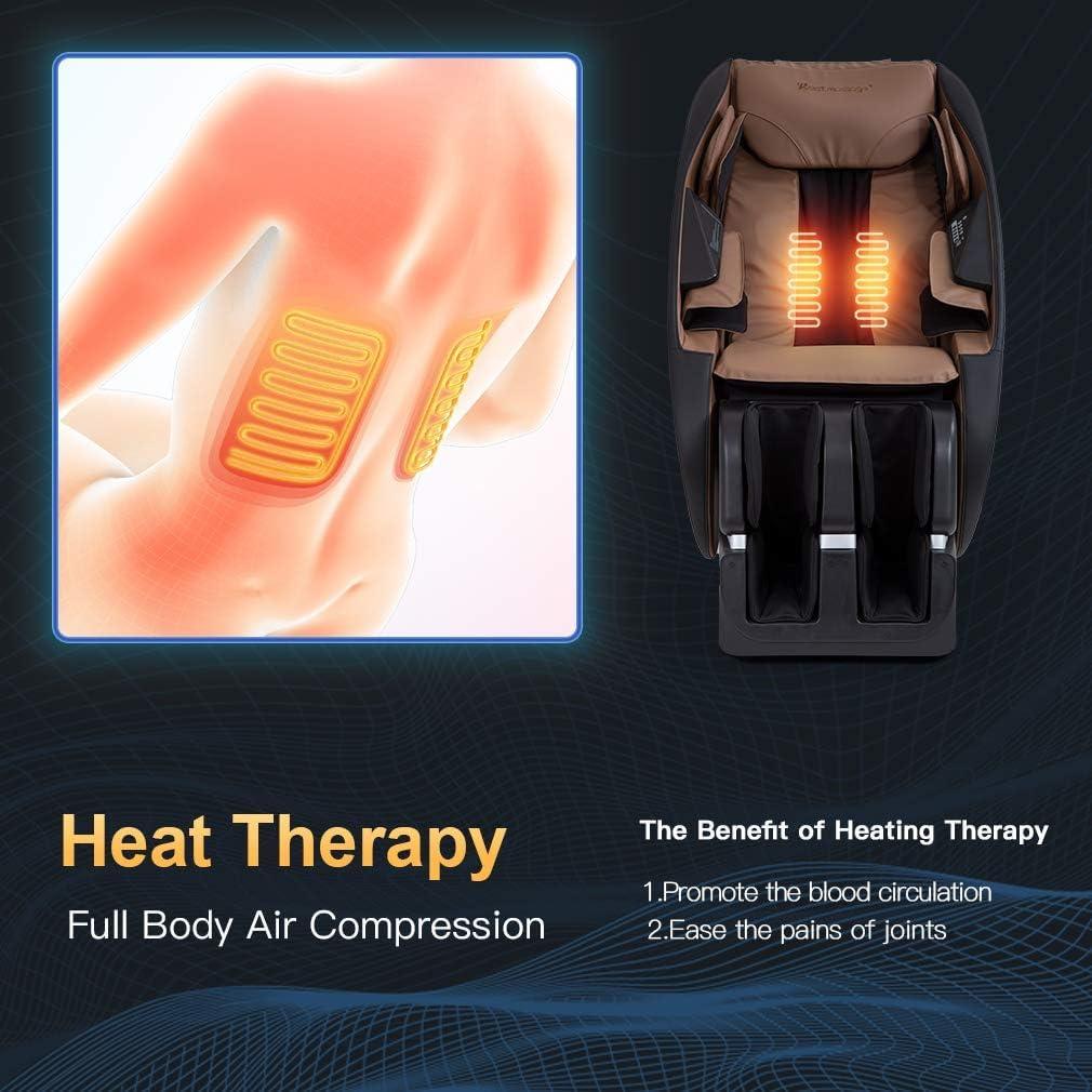 Dopinmin Dopinmin Shiatsu Massage Chair with Zero Gravity Recline Air Massage Technology for Home and Office Shiatsu Massage Chairs,Black