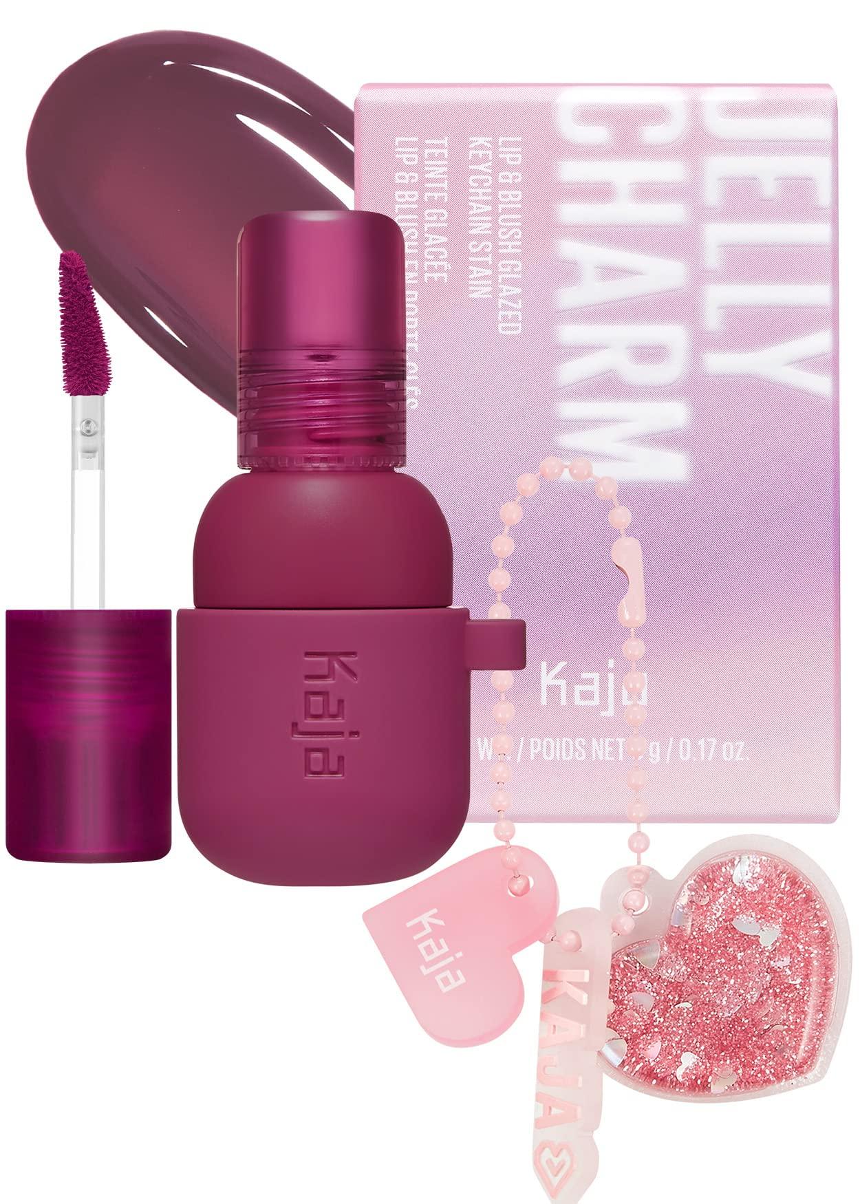 Kaja Kaja Lip & Blush Glazed Keychain Stain - Jelly Charm 03 Berry Colada + 3-in-1 Blendable Sculpting Trio - Play Bento 02 Cloud Latte Bundle