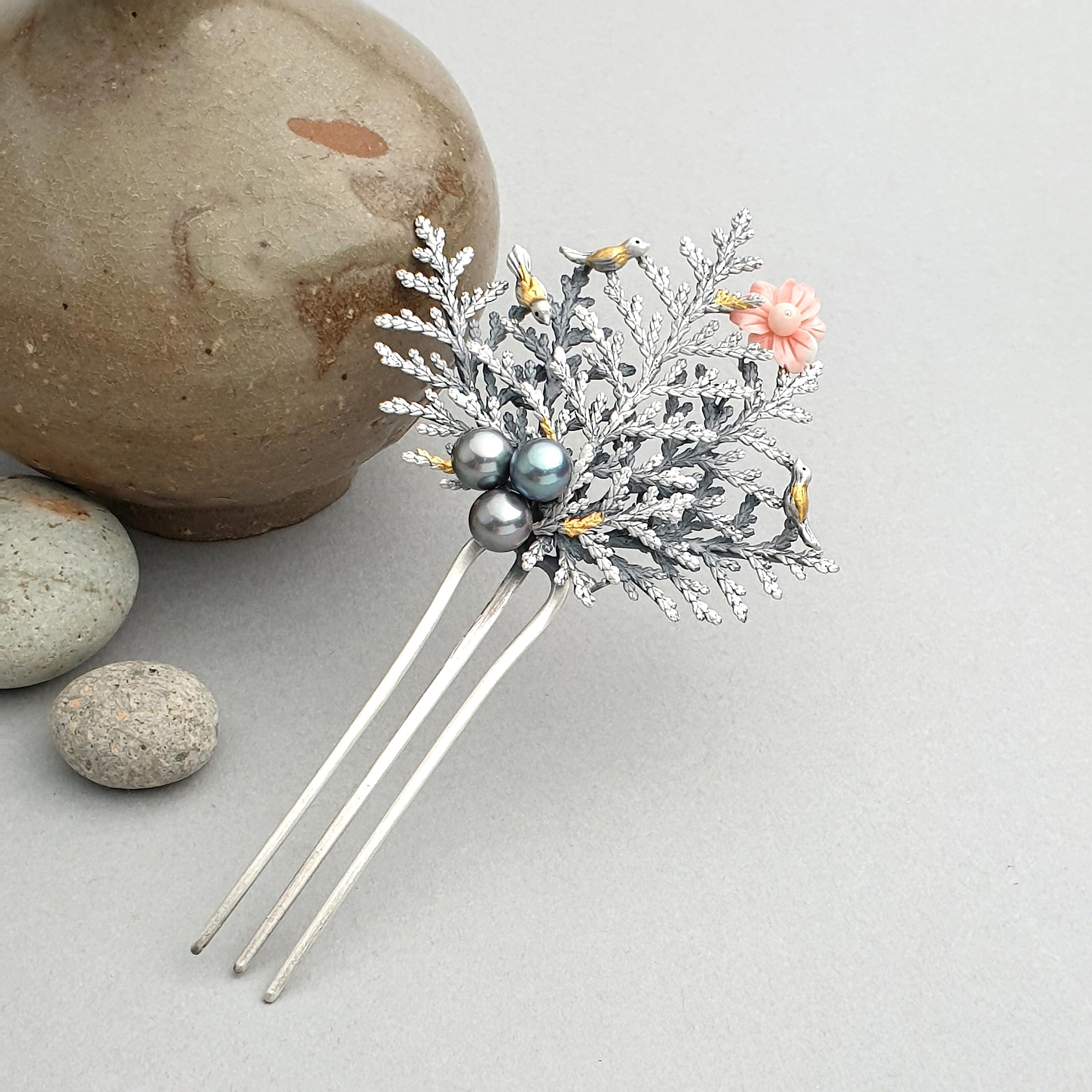 NASCHENKA Naschenka Binyeo Traditional Korean Hanbok Hair Pin Hair Sticks Silver Accessory Wedding Jewelry 1545530