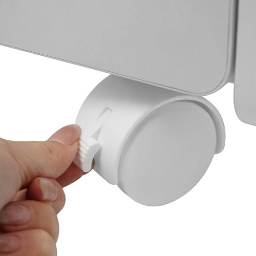 Omosiroi Omosiroi Pedicure Foot Rest, Manicure Pedicure Chair with Wheels, Portable Foot Bath Spa Cart Beauty Nail Foot Stool Trolley, Footrest Salon Supplies Foot Massage Station for Home/Bathroom (White)