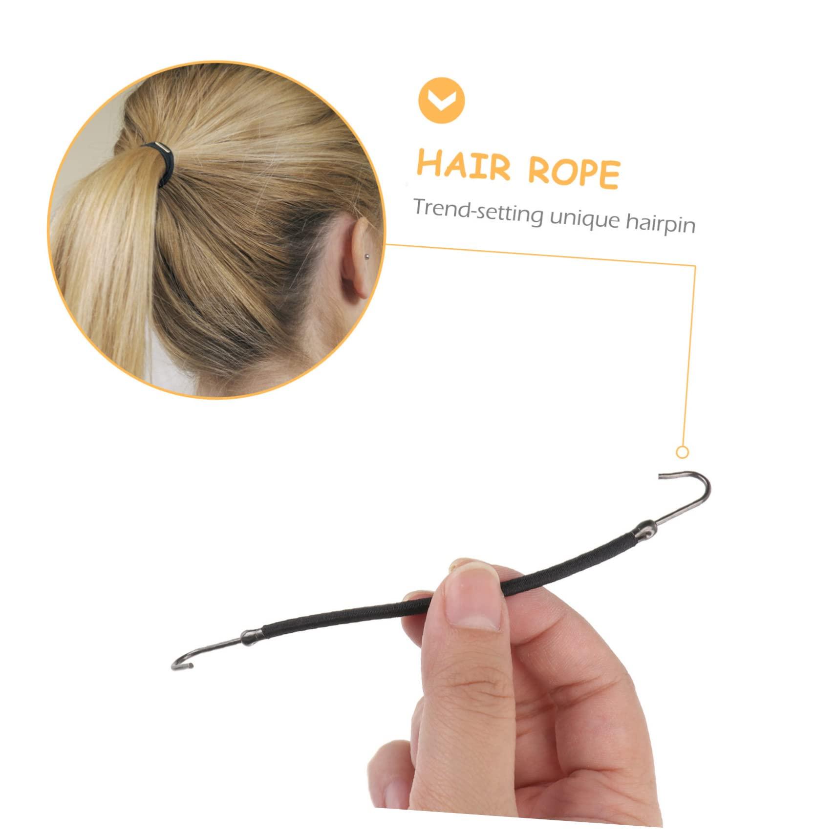 FRCOLOR FRCOLOR 120 Pcs Ponytail Elastic Bands Hook Bungee Hair Tie Hook Elastic Hair Bands Hooks Hair Cord Hair Ties with Hooks Bungee Bands Hair Hooks Rubber Bands Bulk Bride The Bubble Headgear