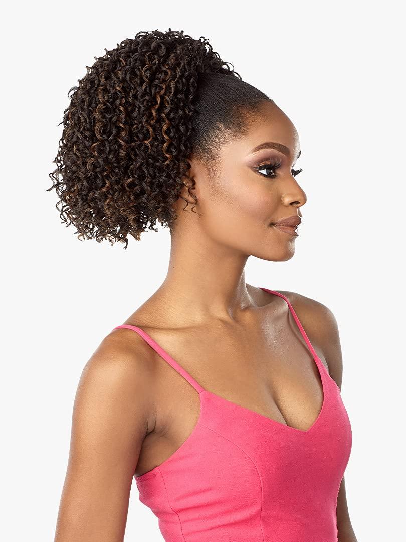 Sensationnel Sensationnel Instant Weave Synthetic Half Wig with Drawstring Cap - IWD 10 (1B Off Black)