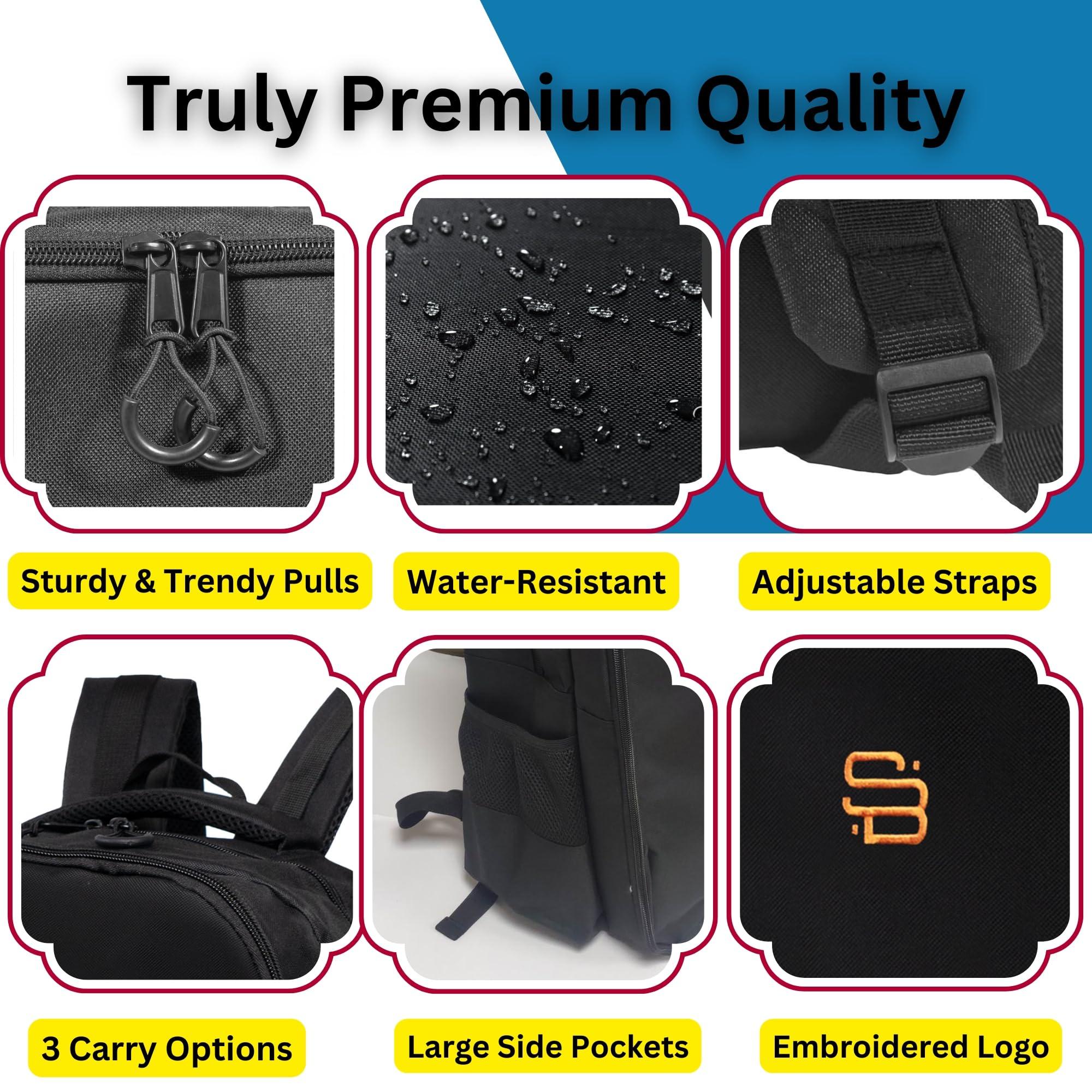 Smart Barber Smart Barber XL Barber Bag & Barber Backpack for Clippers, Tools & Supplies  Padded Tool Compartment, Durable, Easy-Clean, Water-Resistant Case for Traveling Stylists & Groomers