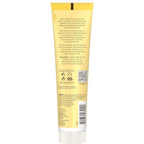 Burt's Bees Burt\'s Bees Softening Foot Cream with Coconut Oil and Soap Bark, 4.3 Ounces, Pack of 3