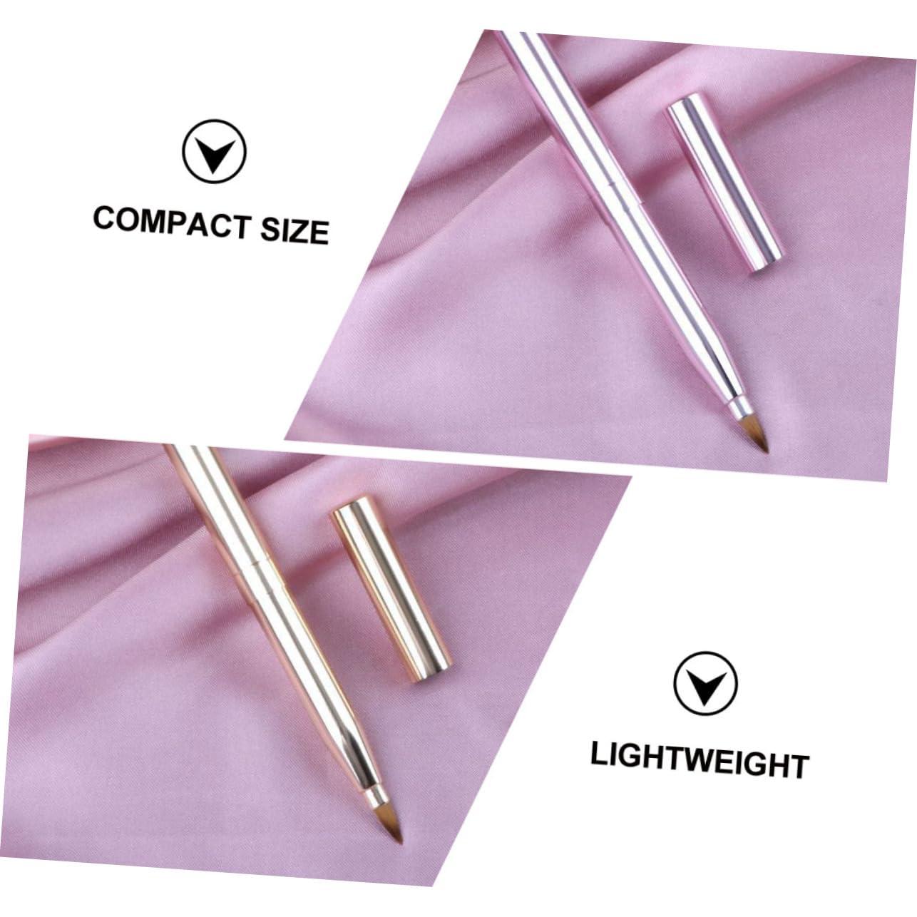 balacoo Balacoo 4 Pcs Double Ended Lip Brush Makeup Lip Brush Lipstick Brush Retractable Eye Lipstick Brush, 15x1cmx2pcs