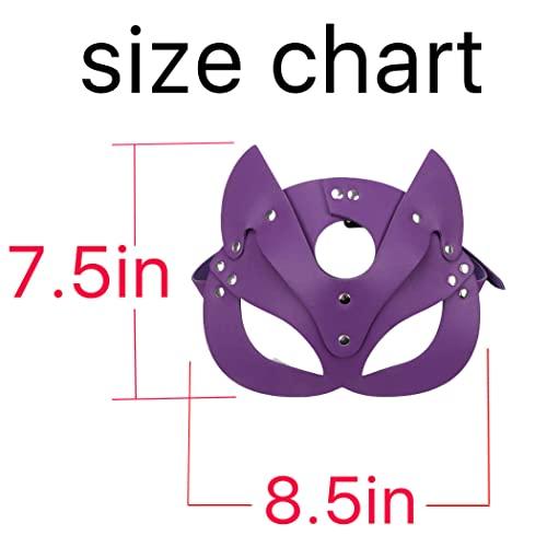 20230103PGMJ Blindfold Leather Mask Black Sexy Masquerade Masks Elastic Band Eye Cover Cosplay Party Costume Accessory for Women and Men (A)