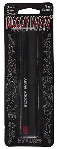 Bloody Mary Red Eyeliner Pencil By Bloody Mary - Horror Bleeding Eyes Effect - Use It Under The Eyes Or On Your Upper Lids - SFX Colored Eye & Lips Pencil - For Halloween Appearances & Artistic Performances