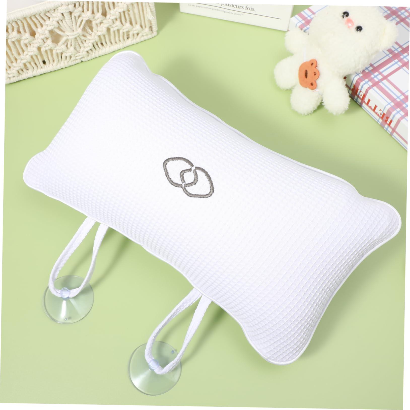Healeved Healeved Bathtub Pillow Bath spa Pillow Bathtub Neck Pillow Bathroom Bath Pillows Bath Pillow White Bathing Pillows with air Bags Bathroom Pillows Washable Bath mat