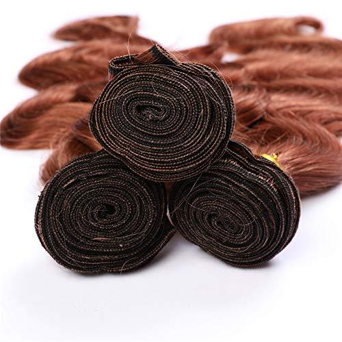 Tony beauty hair Tony Beauty Hair #33 Dark Auburn Body Wave Human Hair Weave Bundles Copper Red Brazilian Wavy Human Hair Weft Extensions Reddish Brown Virgin Hair 3 Bundles Deals (18 20 22)