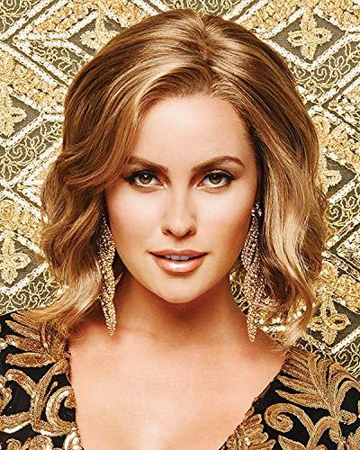 Gabor Soft and Subtle Wig Avg Large Cap Color GL 56-60 SUGARED SILVER - Gabor Wigs 10.25" Wavy Blunt Bob Synthetic Lace Front Monofilament Part Shoulder Length Soft Shades