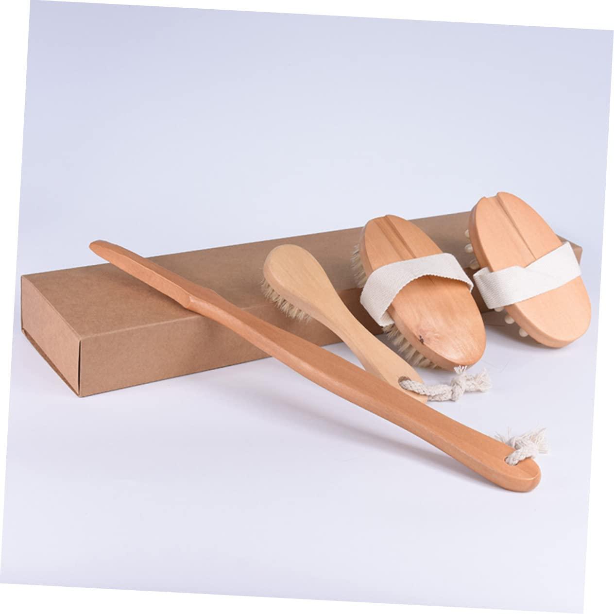 Healeved Healeved 4pcs Taking Shower Tools Bathing Accessories Wooden Bathing Supplies Bathing Tool for Home