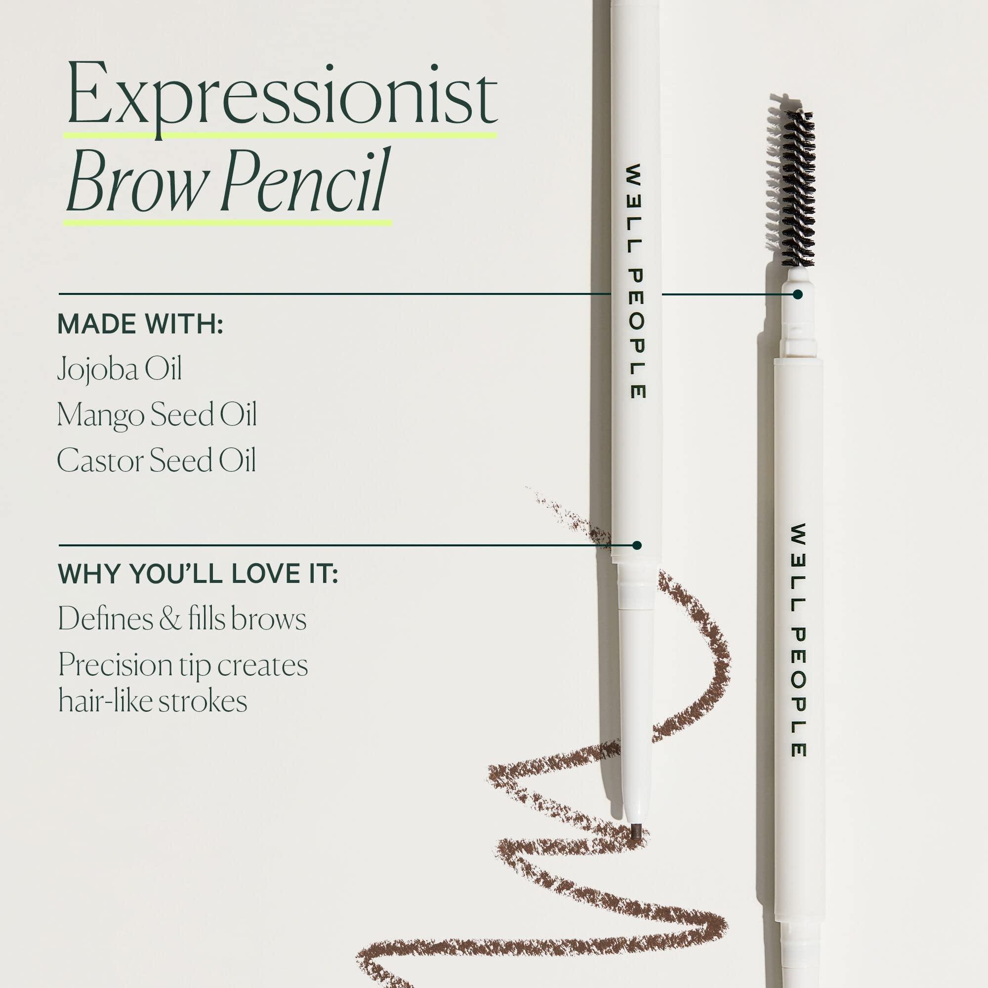 Well People Well People Expressionist Brow Pencil, Defining Brow Pencil For A Natural Finish, Ultra-fine Tip For Total Precision, Vegan & Cruelty-free, Deep Brown