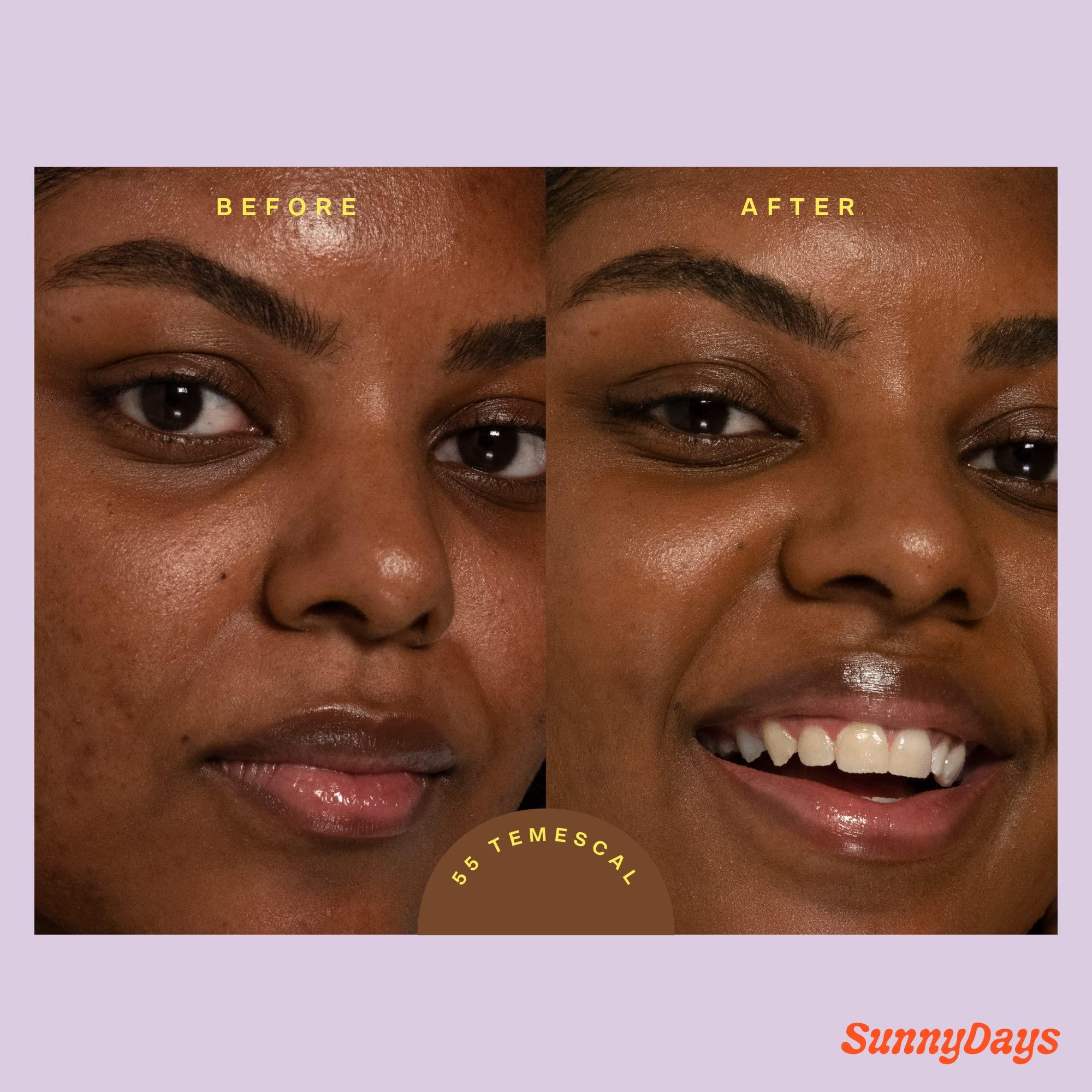 Tower 28 Tower 28 Beauty SunnyDays SPF 30 Tinted Mineral Sunscreen - For Sensitive Skin - 2-in-1 Facial Broad Spectrum UVA/UVB Protection + Foundation - Shade 55 TEMESCAL - Deep with Golden Undertones, 1 Fl Oz