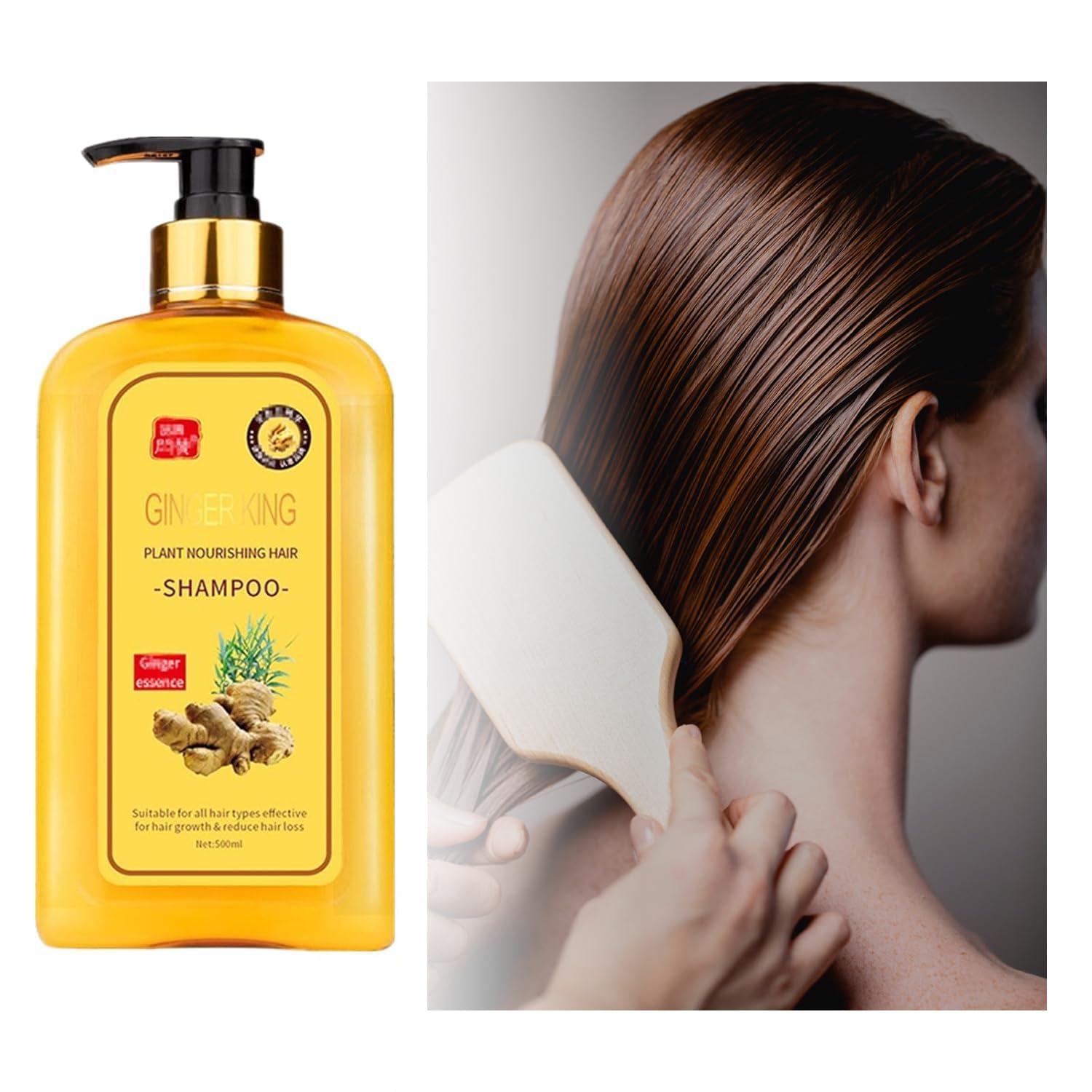 Lomnoeza Ginaday Instant Ginger Hair Regrowth Shampoo, Anti-Hair Loss (500ML/1PCS)