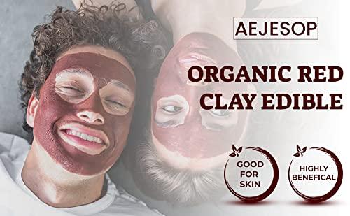 AEJESOP AEJESOP Red Clay, Edible Clay Chunks, Natural Clay, Organic Clay, Clay Mask, Natural Mud Mask - wt. 7 oz (200gm)