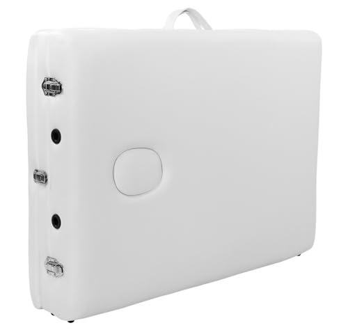 SKINACT SKINACT Portable Massage Table with Reclineable Back (White)