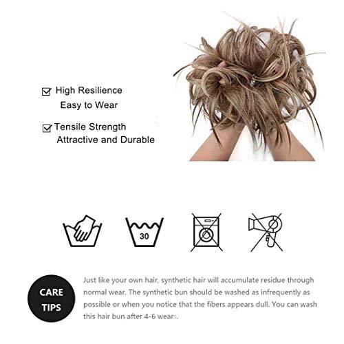 EVILD EVILD Tousled Hair Pieces Curly Messy Bun Extensions Synthetic Updo Hair Scrunchies Bun Daily Party Messy Hairpieces for Women and Girls (27#)