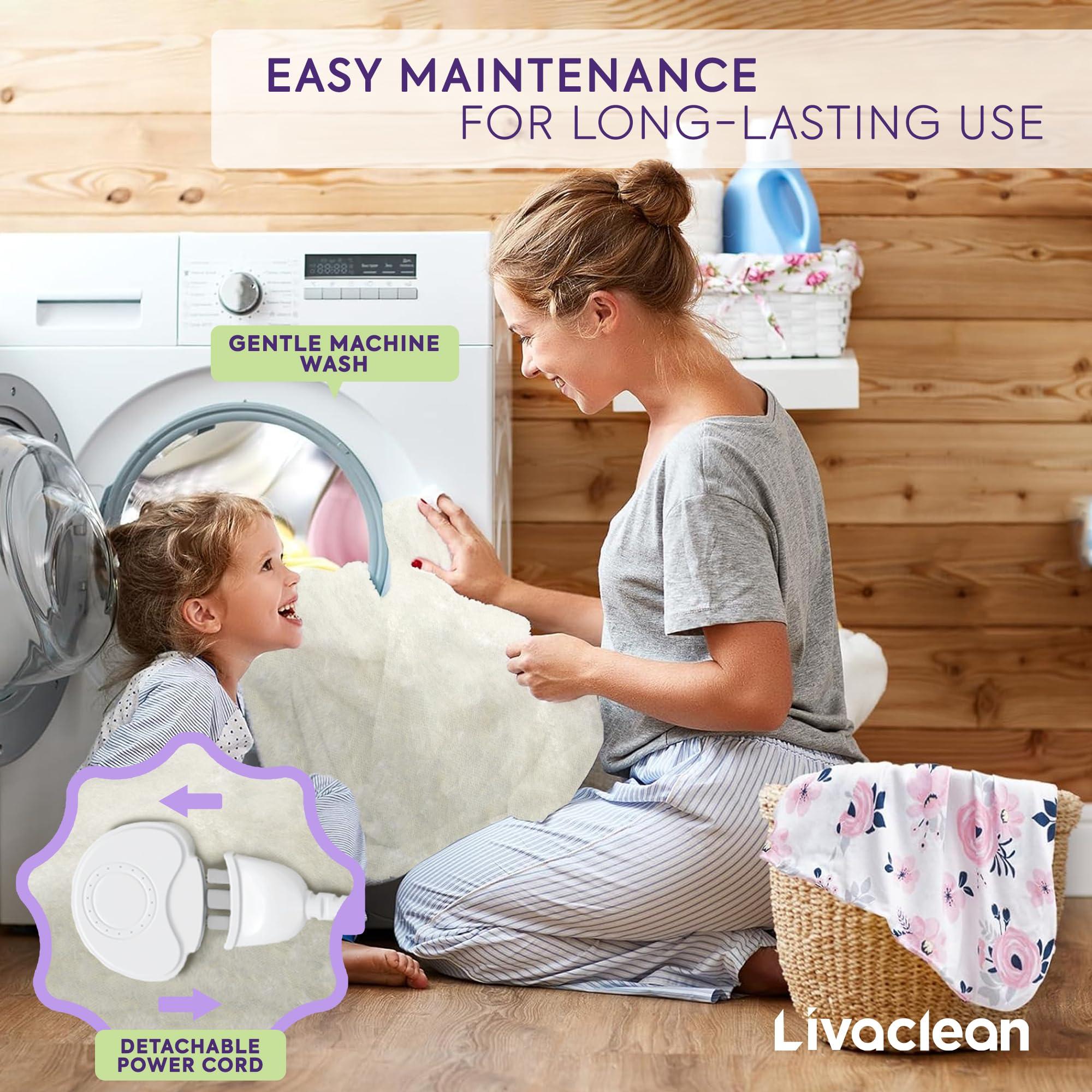 LivaClean Flannel Massage Table Warmer w/ 6 Temperature Settings (71" x 31.5) LivaClean Fleece Massage Table Warmer Heating Pad Blanket, Electric Heated Blanket, 2-Year Replacement Guarantee