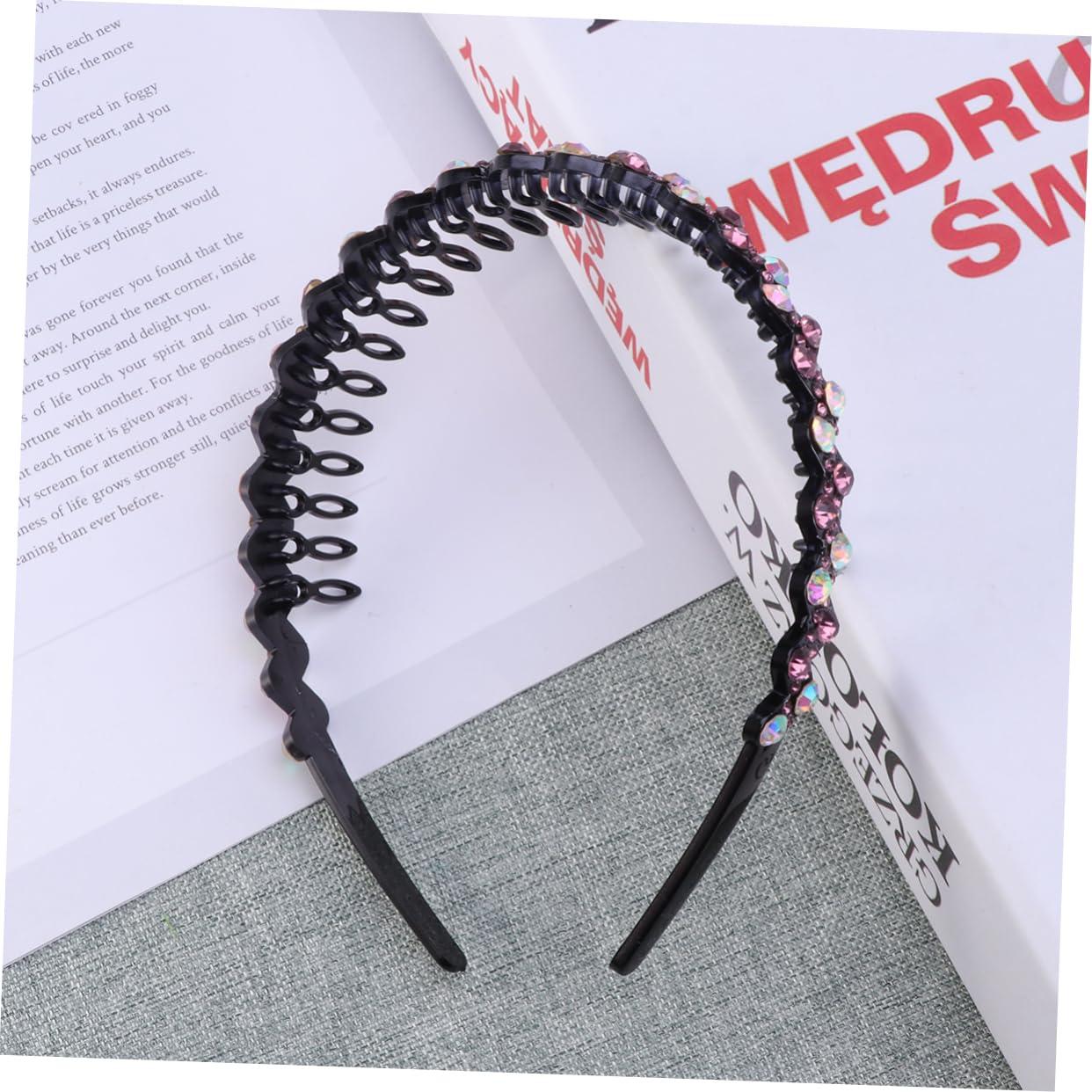 NOLITOY NOLITOY Toothed Hair Crystal Teeth Comb Headband Wave Hair Accessories for Women and Purple + AB Stylish Hair Beauty Tools for Everyday Use