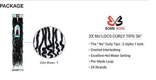 BOBBI BOSS Bobbi Boss Crochet Braids 2X NU Locs Curly Tips 36" (3-pack, 4)