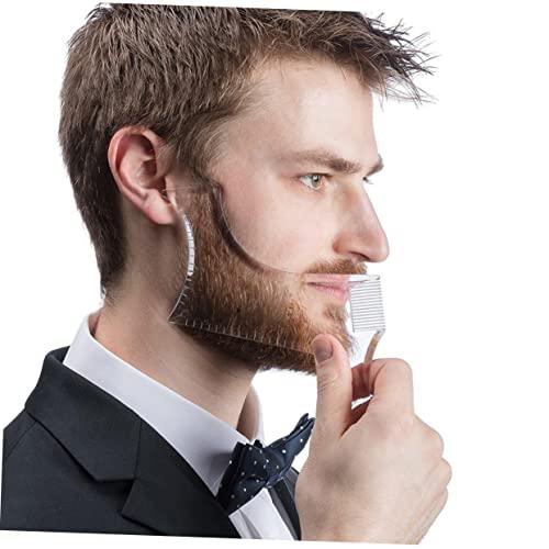 FOMIYES FOMIYES 4 Pcs hair stencils beard shaping tool sideburns styling comb tools for men Beard Shaper Template Kit beard design tool mustache mens razors for shaving man pencil modeling