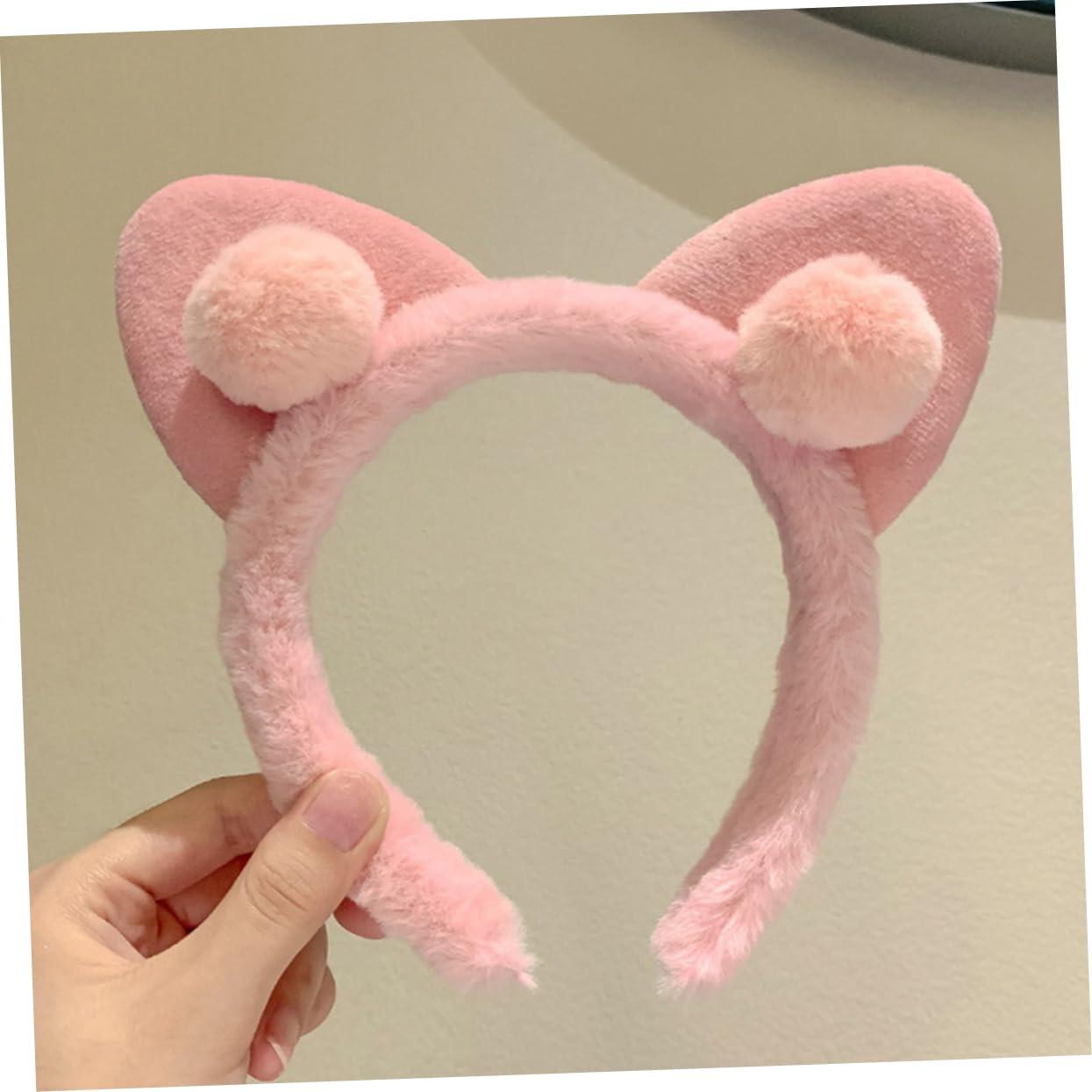 MAGICLULU MAGICLULU 2pcs Cat Ears Headband Cat Ear Headphones Fox Ears Cat Ears Cosplay Cat Ear Headband Cat Collar Black Cat Ears Cat Cat Headband Cats Cat Self Kitten Muffs Abs