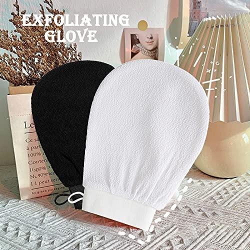 CIDOKAT CIDOKAT Exfoliating Mitt for Body Scrub Exfoliator Glove Revive Glow Keesa Exfoliating Glove Exfoliate Bath Korean Deep Exfoliating Gloves for Shower Dead Skin Remover Scrubber Exfoliation 1pcs White
