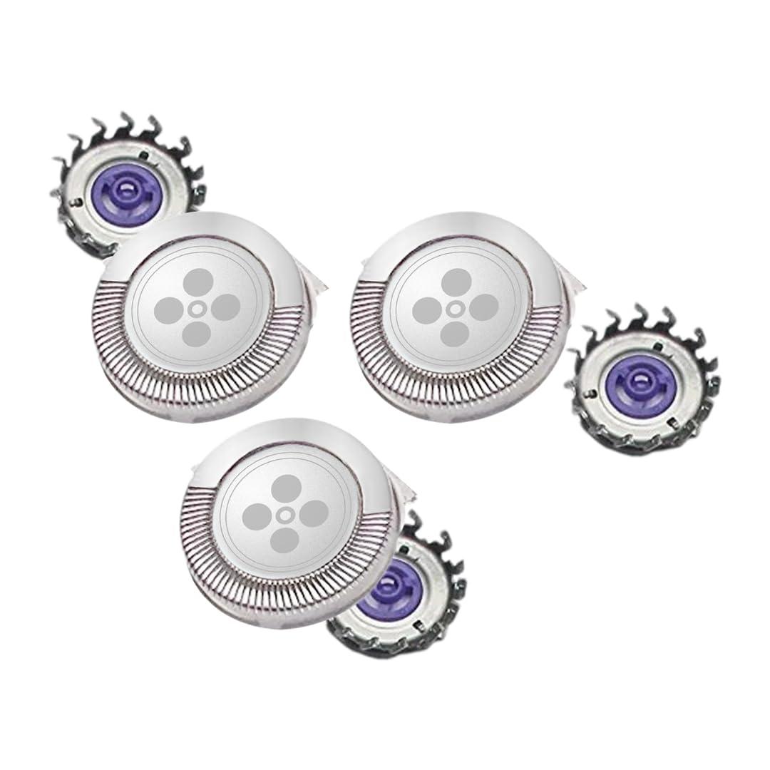 Unbrella Unbrella 3Pcs Shaver Replacement Head for Philips Norelco HQ6 Quadra Action Shavers 7886XL, 7885XL, 7867XL, 7866XL, 7865XL, 7864XL Models