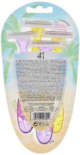 BIC BIC Miss Soleil disposable razors for women, 3 x 4 pack of disposable razors with 3 blades each, with vitamin E for a gentle shave, special edition