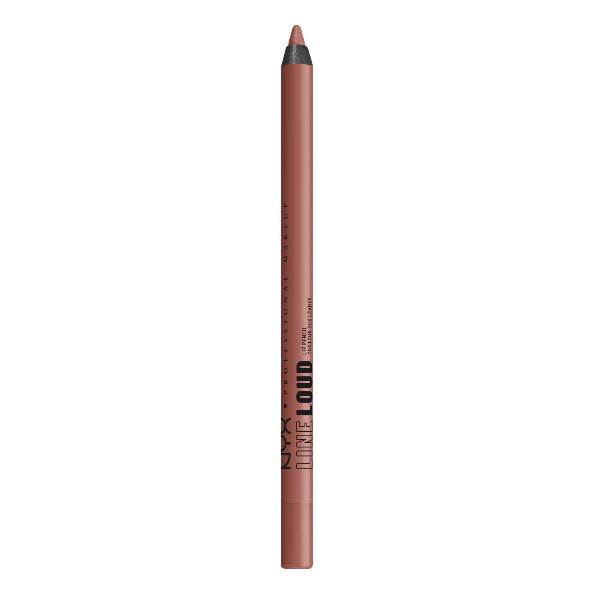 NYX PROFESSIONAL MAKEUP NYX PROFESSIONAL MAKEUP Line Loud Lip Liner, Longwear and Pigmented Lip Pencil with Jojoba Oil & Vitamin E - Ambition Statement (Warm Peach Brown)