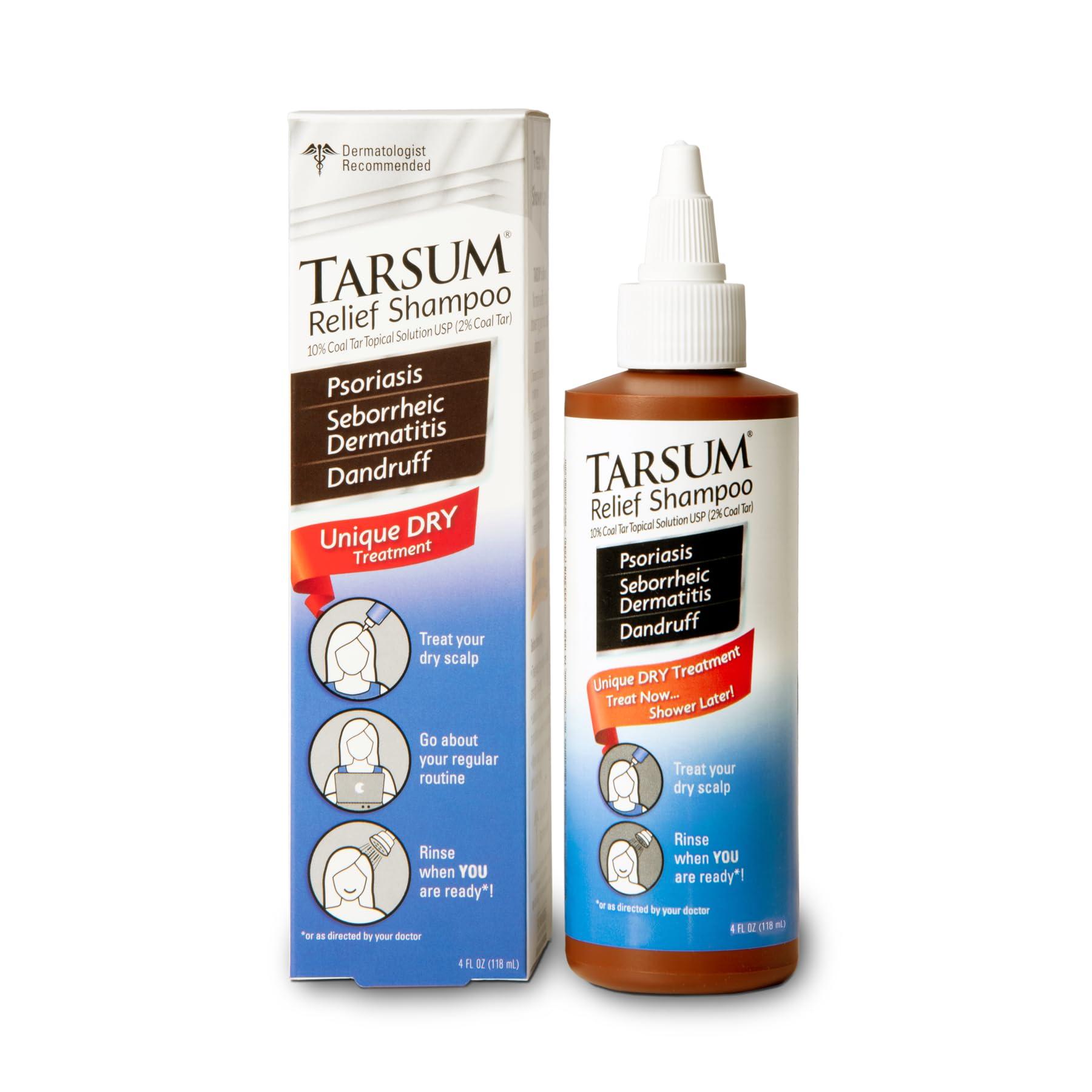 Tarsum Tarsum Extra Strength Psoriasis Shampoo - Coal Tar Shampoo and Conditioner for Scalp Psoriasis, Seborrheic Dermatitis, Severe Dandruff, & Eczema - Exfoliating Relief for Flaky, & Itchy Scalp (4 oz)