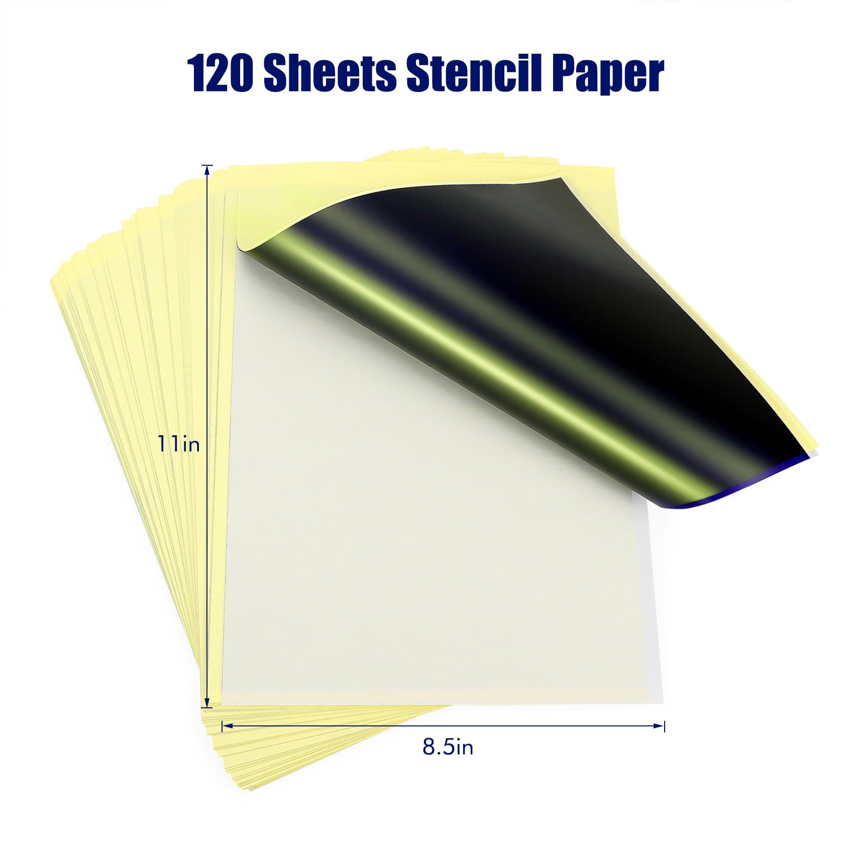 BIOMASER Tattoo Transfer Paper, 120 Sheets Tattoo Stencil Paper, Stencil Paper for Tattooing - A4 Size, 4 Layers Thermal Transfer Paper DIY Tattoo (120PCS)