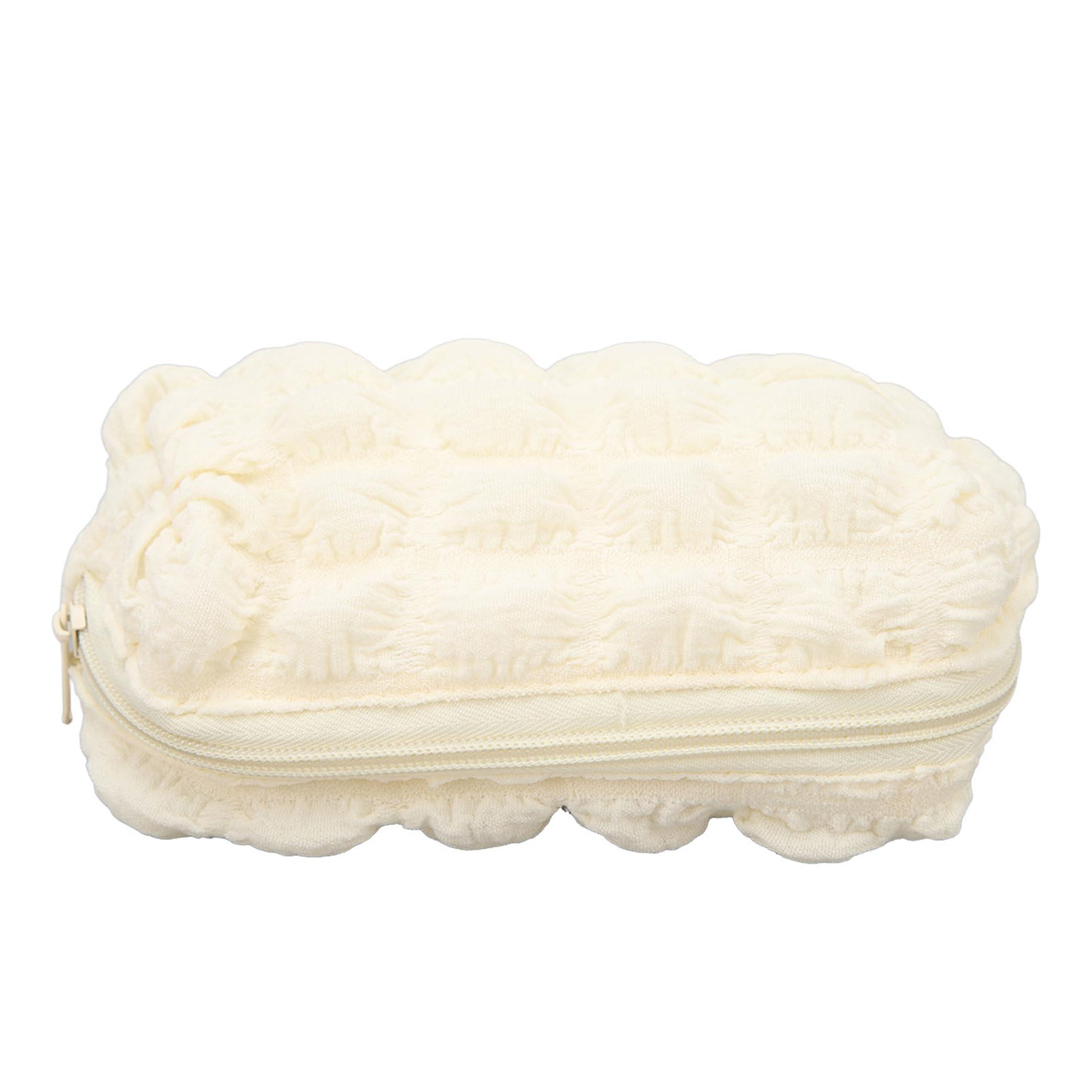 Generic Generic Cute Makeup Bag,Skin Care Bag,Plush Makeup Bag,Zipper Closure Make Up Bag,Cute Makeup Bag Accessories Aesthetic Make Up Bag Purse Cosmetic Bag for Purse (White), White, Fashionable and simple