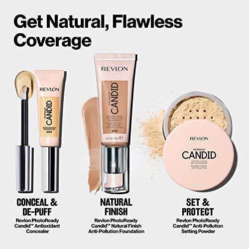 REVLON Revlon PhotoReady Candid Natural Finish Foundation, with Anti-Pollution, Antioxidant, Anti-Blue Light Ingredients, 350 Natural Tan, 0.75 fl. oz.