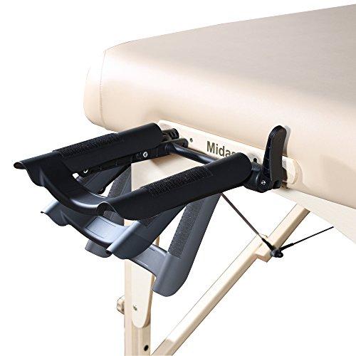 Master Massage 31" Montclair ThermaTop Master Massage Portable Massage Table with Memory Foam, Reiki Panels, & Shiatsu Cables(Black& Mahogany) Esthetician Bed- Lash Table