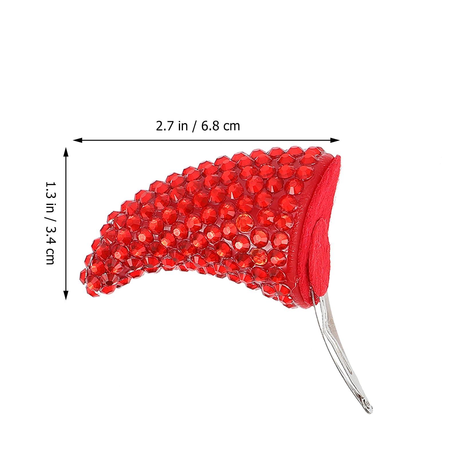 Healvian Healvian Halloween Devil Horns Hair Clip, Hair Clips Devil Halloween Head Prop,Halloween Red Horn Hairpins,Vampire Devil Headdress Halloween Dress Up Cosplay Costume