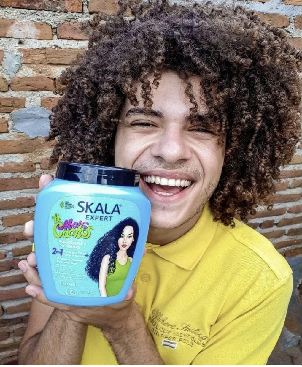 Relax Company Relax Company SKALA Expert Mais Cachos Brazilian Shampoo and Conditioner 325 Ml, brazilian hair product, curly hair products (Blue + Kit), as seen