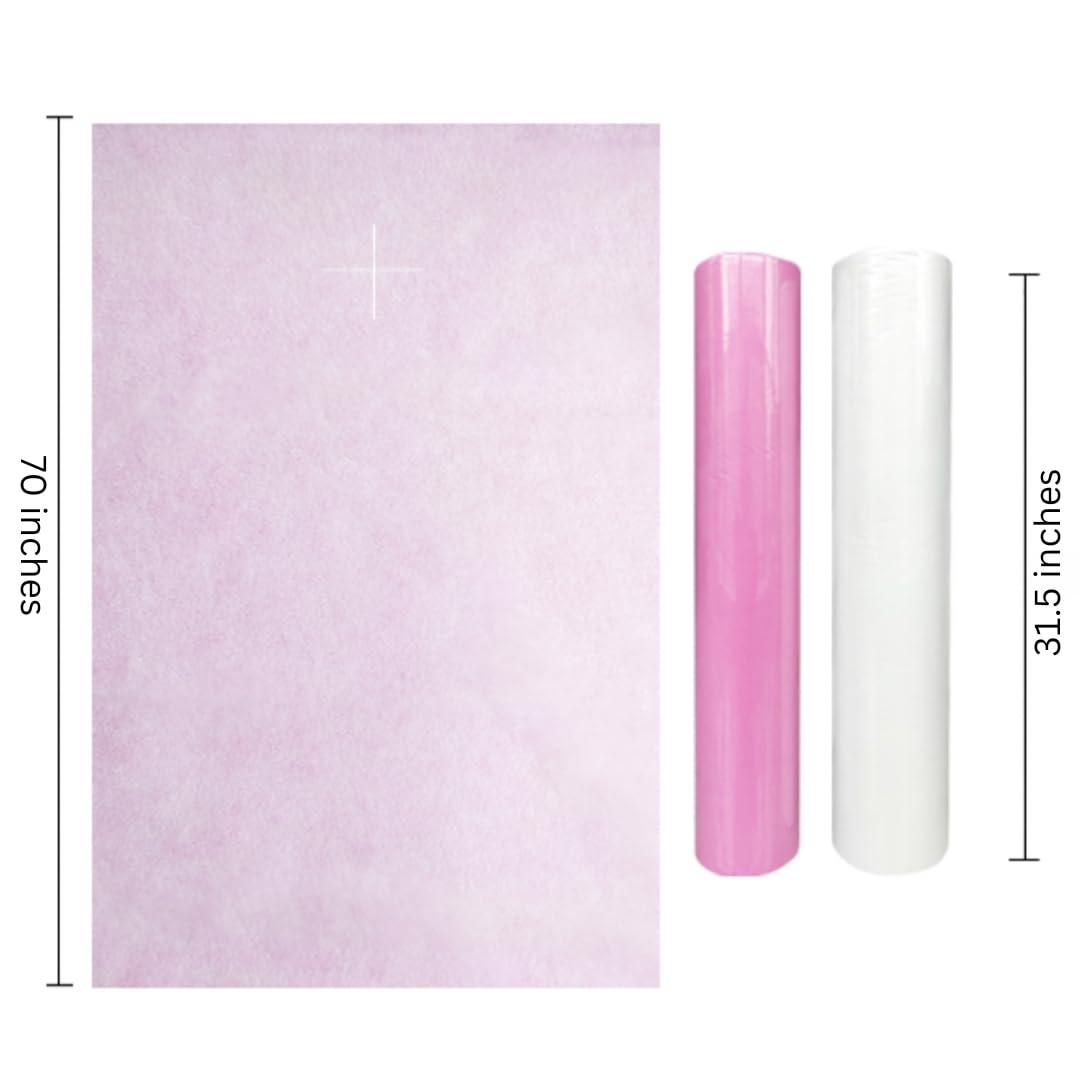 Amira Beauty Disposable Non-Woven Bed Sheet 31.5" X 70" 30 Gram For Massage, Spa, Beauty, Exam tables, Disposable Bed Roll (Black) (2 Rolls)